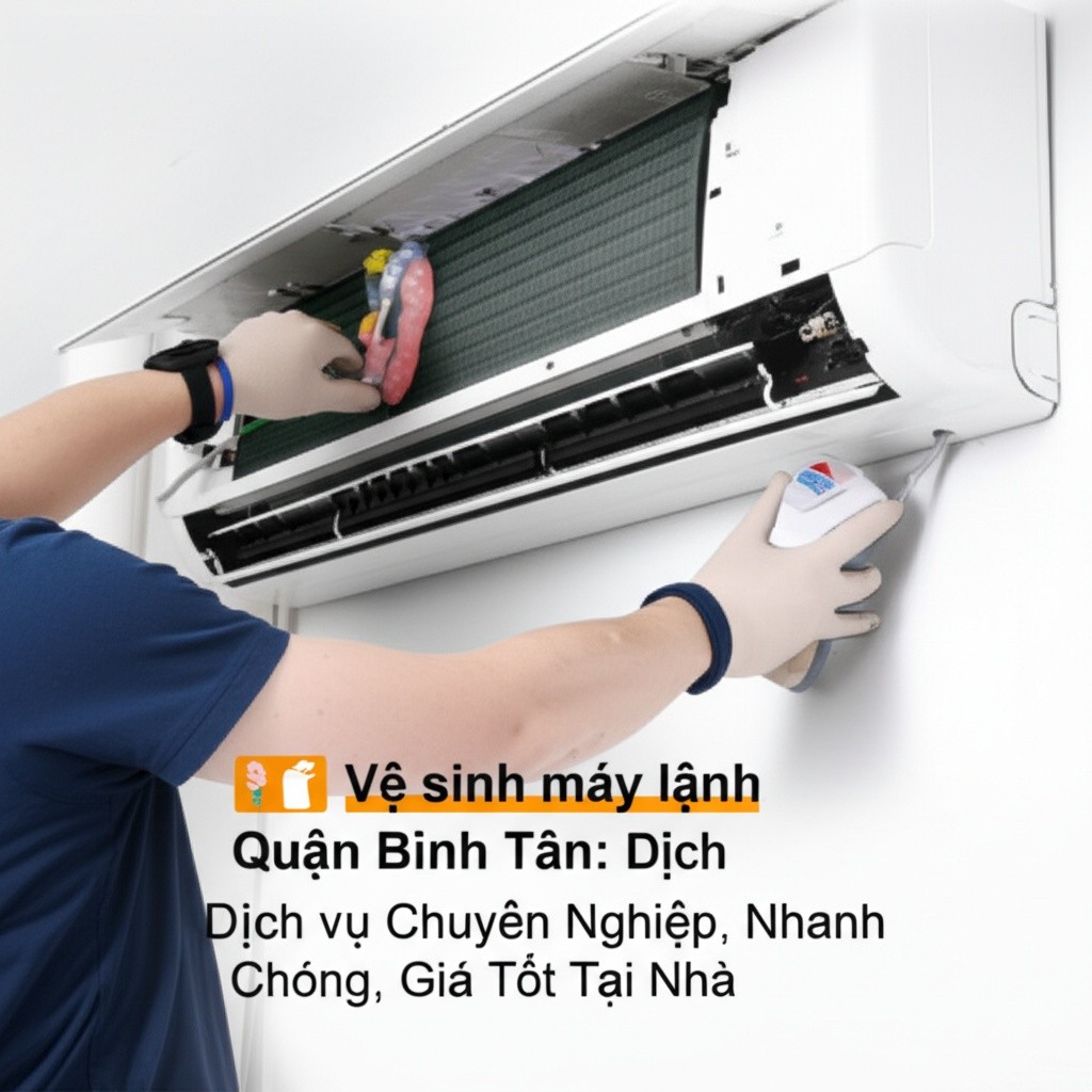 Hình minh họa cho bài viết: Vệ sinh máy lạnh Quận Bình Tân: Dịch vụ Chuyên Nghiệp, Nhanh Chóng, Giá Tốt Tại Nhà