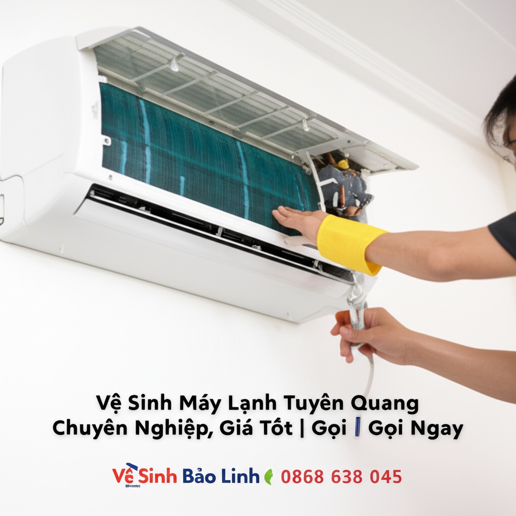 Hình minh họa cho bài viết: Vệ Sinh Máy Lạnh Tuyên Quang Chuyên Nghiệp, Giá Tốt | Gọi Ngay Vệ Sinh Bảo Linh 0868 638 045